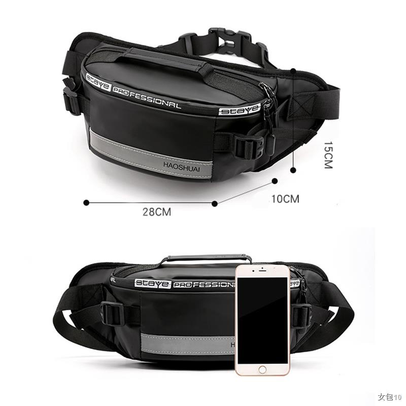 Outdoor AntiTheft Waist Bag Men Fashion Reflective Run Fanny Pack New