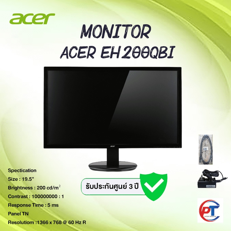 Monitor 19.5'' ACER EH200Qbi LED (VGA, HDMI) 60Hz