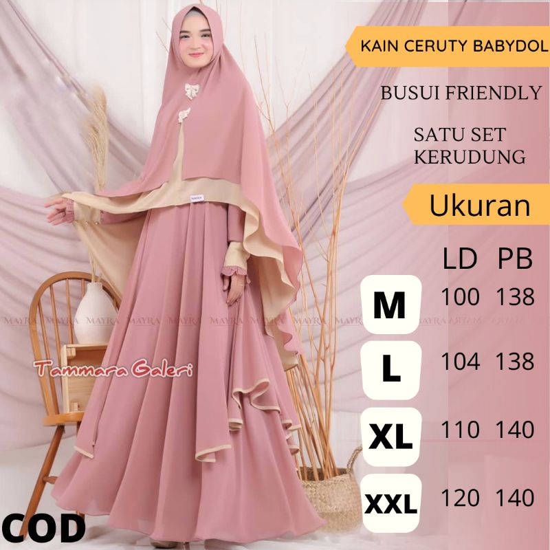 เสื้อคลุมจัมโบ้ ไซซ์ M L XL XXL LD 120 Kaffa Syari Matt Ceruty Babydoll 2021
