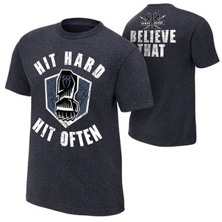 Roman Reigns "Hit Hard, Hit Often" T-Shirtสามารถปรับแต่งได้