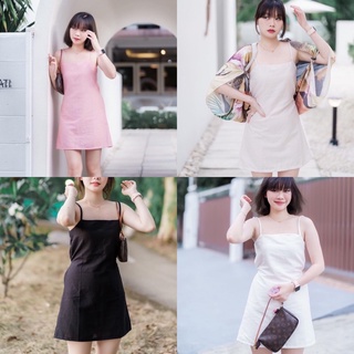 [พรีออเดอร์จัดส่ง 4 ต.ค.] Miki dress เดรสสายเดี่ยวผูกหลัง