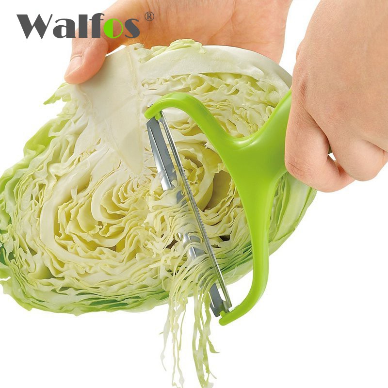 WALFOS ผักปอกกะหล่ำปลีปากกว้าง Graters สลัดมันฝรั่งตัดครัวเครื่องมือ