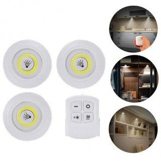 Led light with remote control set of 3