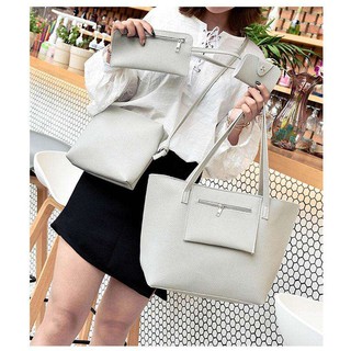 Womens  Handbag กระเป๋าสะพายข้าง กระเป๋าสตางค์ผู้หญิง กระเป๋าแฟชั่น กระเป๋าถือผู้หญิง เซ็ต 4 ใบ