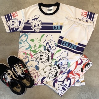 ชุดเซท เสื้อ+กางเกงเลคกิ้ง ลาย Donald color