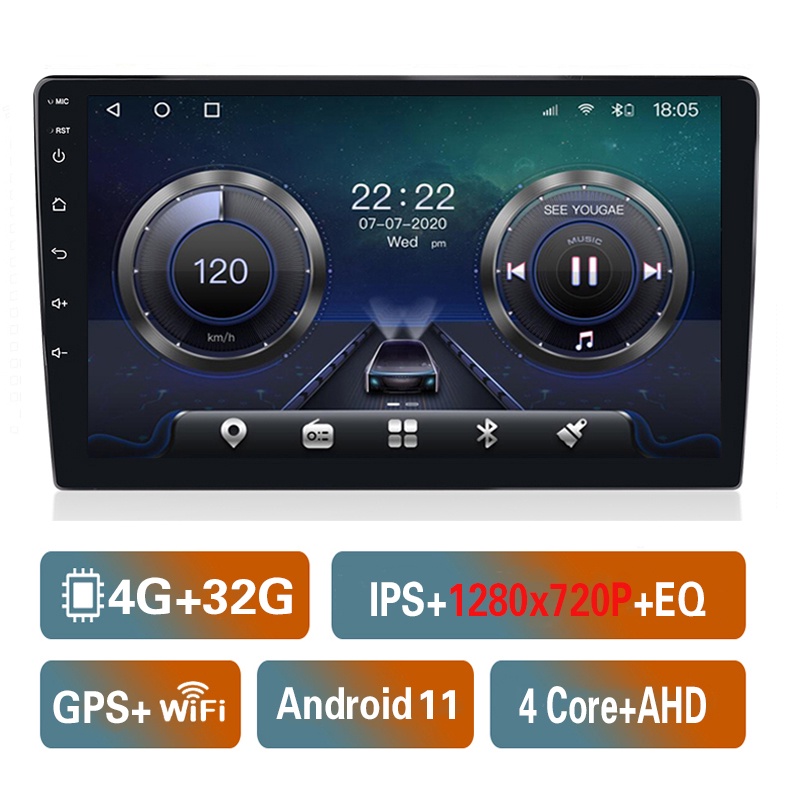[4GB+32GB IPS 1280x720 ] จอแอนดรอยด์ติดรถยนต์ Bluetooth Wifi GPS FM 9 นิ้ว 10 นิ้ว Android หน้าจอสัมผัส 4Core 2din วิทยุติดรถยนต์