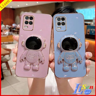 เคส Realme 8 5g เคส Realme 8 Pro 8i Realme 9 5 Pro 5i 5S C3 9 Pro plus เคสโทรศัพท์มือถือ ลายนักบินอวกาศ พร้อมขาตั้ง สําหรับ YHY