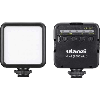 Ulanzi VL49 Mini LED Video Light ไฟติดหัวกล้อง เปิดใช้งานได้นาน 120 นาที