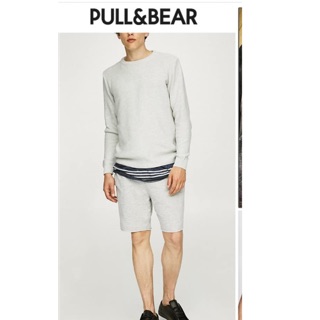 กางเกงขาสั้น สีเทา pull&amp;bear