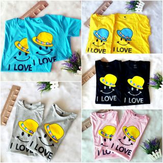 ได้2ตัว เสื้อคู่รักCotton 100  พร้อมส่ง 5สี