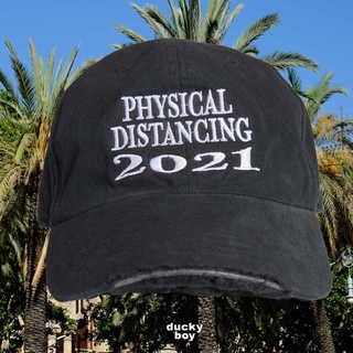 DUCKYBOY RIPPED CAP - PHYSICAL DISTANCING 2021 หมวกแก๊ป (มี 2 สี)