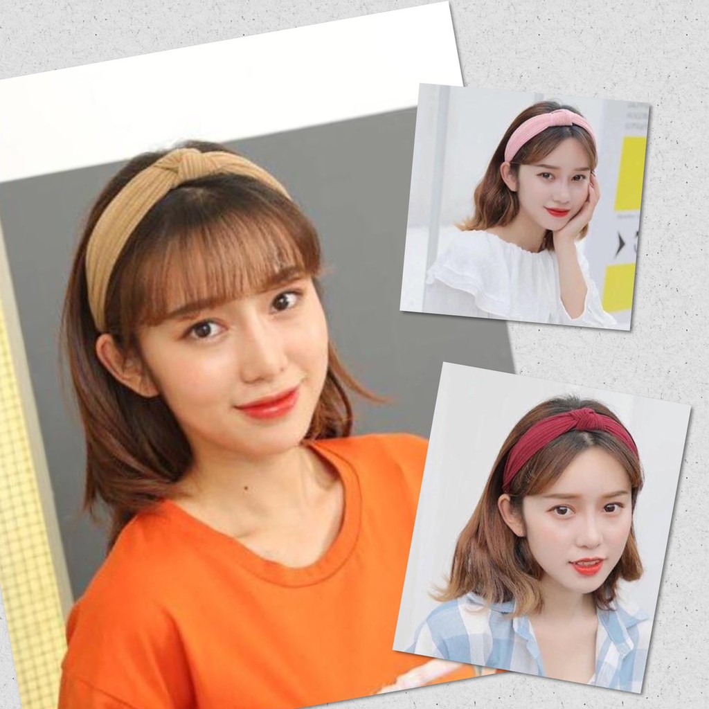 ที่คาดผม ผูกปม ผ้าโพกศรีษะ ที่คาดผมแฟชั่น ที่คาดผมเกาหลี หุ้มด้วยผ้าเกรดพรีเมี่ยม หนานุ่ม หลากลายสี