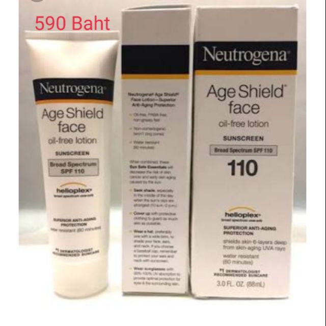neutrogena age sheild face sunscreen spf110