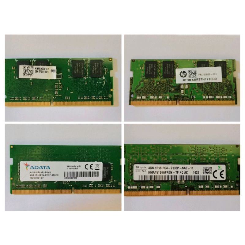 แรมโน๊ตบุ๊ค RAM N/B DDR4 ตัวละ 4G Bus2133 ขายแพ็คคู่ มือสอง