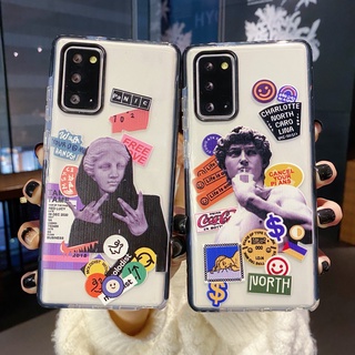 แฟชั่น อวตารยิปซั่ม Chaopai Gypsum David เคส Samsung Galaxy NOTE 10 20 s20 s21 fe s22 s23 plus ultra A13 A23 A33 A53 A52 A52S A04 A14 A34 A54 4G 5G case