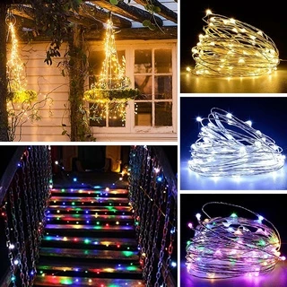 5v USB ไฟ LED 2 M/5 M/10 M ไฟ LED String Fairy คริสต์มาสลวดเงินงานแต่งงาน Garland ไฟ