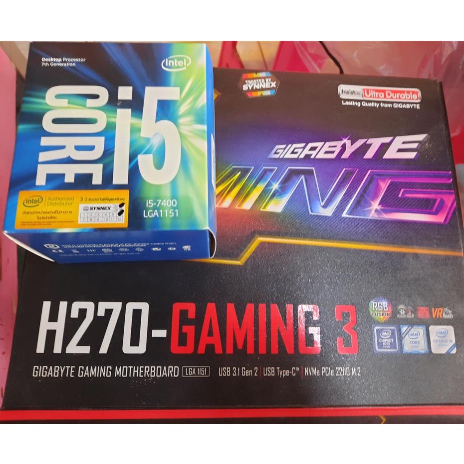 CPU I5 7400+GA-H270 Gaming 3+พัดลม CPU