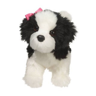 Douglas Poofy Black &amp; White Shih-Tzu - ตุ๊กตานิ่มลูกสุนัขพันธุ์ชิสุห์สีขาวดำ พูฟี่ ขนาดยาว 8 นิ้ว