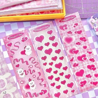 (พร้อมส่ง)stickerตกแต่ง เฟรมสติ๊กเกอร์cloudyxcuby