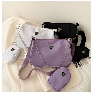 hollyshop 🔥พร้อมส่ง🔥กระเป๋าสะพายข้าง เซ็ต2 ใบ รุ่น 1255