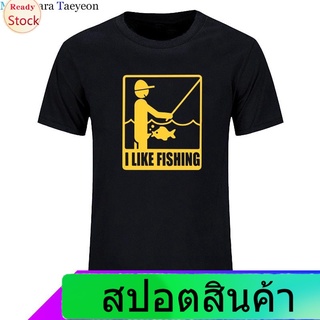 เสื้อยืดกีฬา เสื้อยืดแขนสั้น I Like Fishing Angler สําหรับผู้ชาย fishing Mens Womens T-shirts