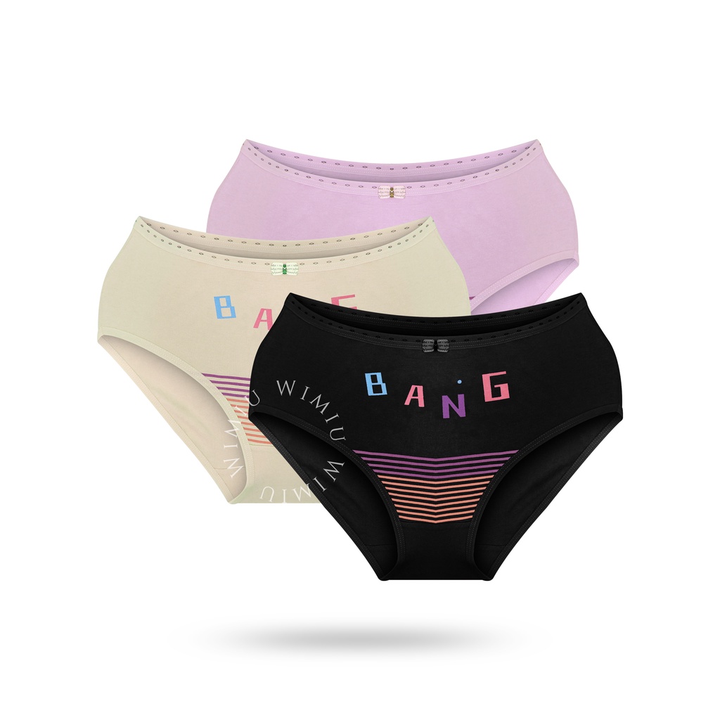 WIMIU 3 ชิ้นกางเกงชั้นในสตรี Ulyssa Panty ชุดชั้นในสตรี C686