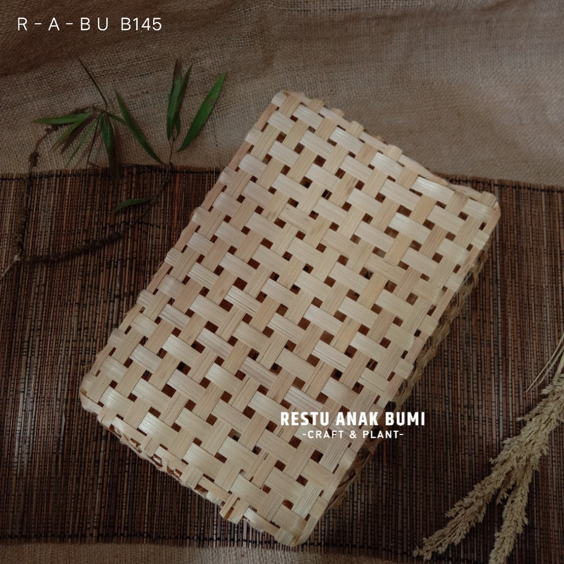 (B145) ตะกร้าไม้ไผ่ 30x20|กระเช้าภาชนะ|เซราฮัน|จัดส่ง|พัสดุ|สถานที่ช้อปปิ้ง|ขนมเค้กขนมปัง