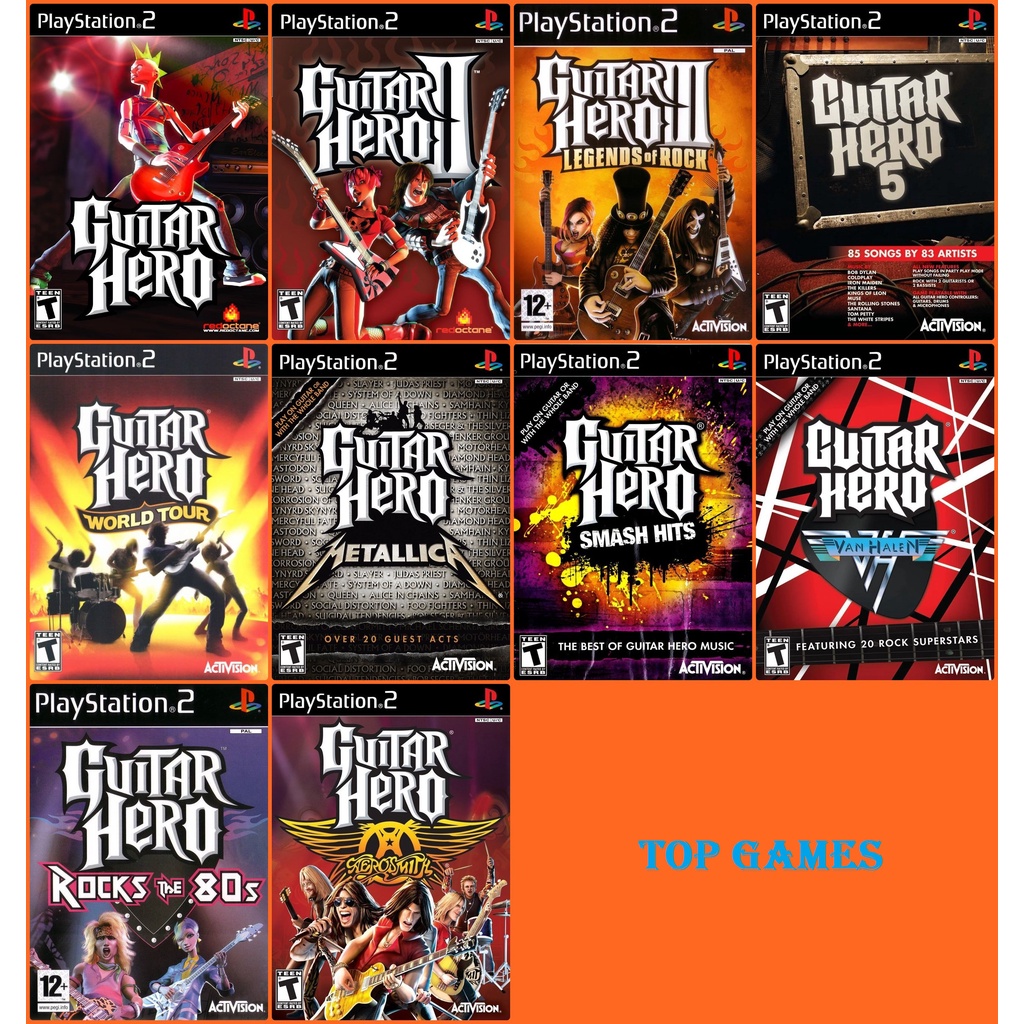 Guitar Hero กีต้าร์ฮีโร่ ทุกภาค แผ่นเกม Ps2 Playstation 2 Shopee Thailand