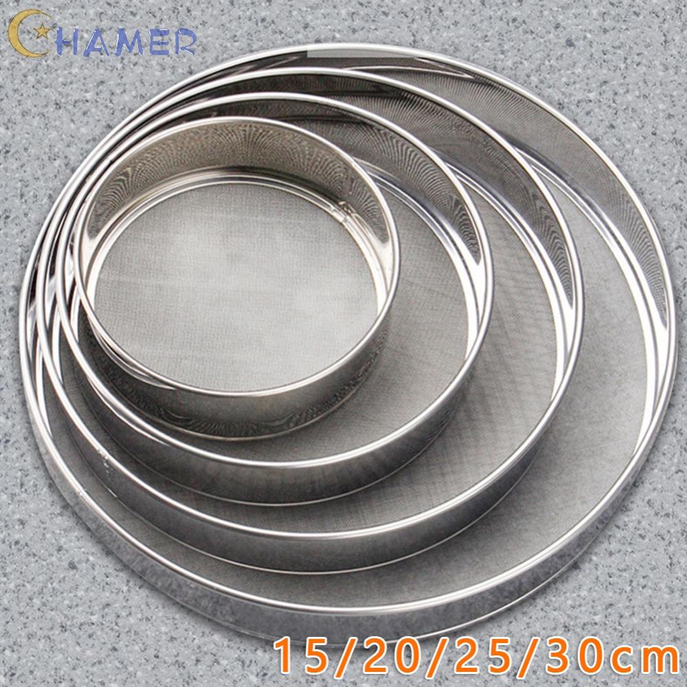 CHAMER- ~Stainless Steel Mesh Flour Sifting Sifter Sieve Strainer Baking Tool Accessories Filter Fine Kitchen【CHAMER-Home】