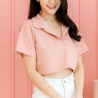 iambasicer | เสื้อครอปโปโล 13สี💘 Polo Crop ผ้านิ่ม