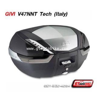 กล่องท้ายรถมอไซค์​  ฝาอลู GIVI V47NNT Tech (เลนส์ดำล้วน)