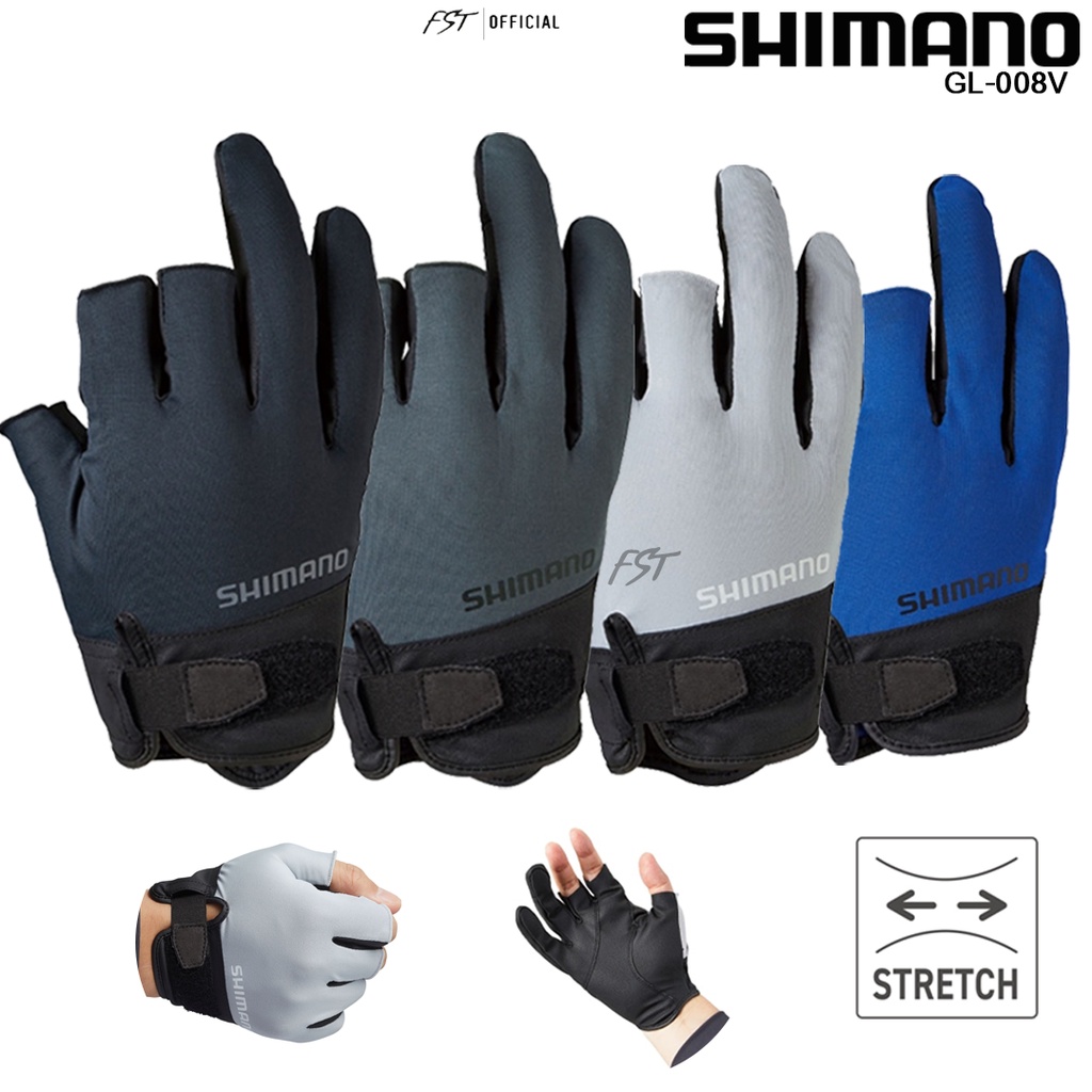 ถุงมือตกปลาครึ่งนิ้ว Shimano GL-008V ของแท้