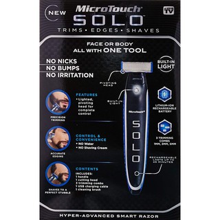 TV micro touch SOLO Rechargeable Shaver, Trimmer and Edger