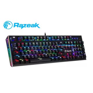 Razeak RK-X18 ARES RGB คีย์บอร์ดเกมมิ่งมาโคร แมคคานิคอล ปุ่มบลูสวิตช์