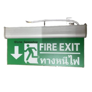 ป้ายทางหนีไฟสัญลักษณ์ลูกศรชี้ลง  ป้ายทางหนีไฟแบบแขวน led ป้ายไฟฉุกเฉิน Fire Exit