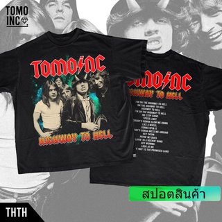 ROUND คอลูกเรือสไตล์สตรีท เสื้อยืด พิมพ์ลาย Tomoinc HIGHWAY TO HELL Bize สําหรับผู้ชาย-4XL