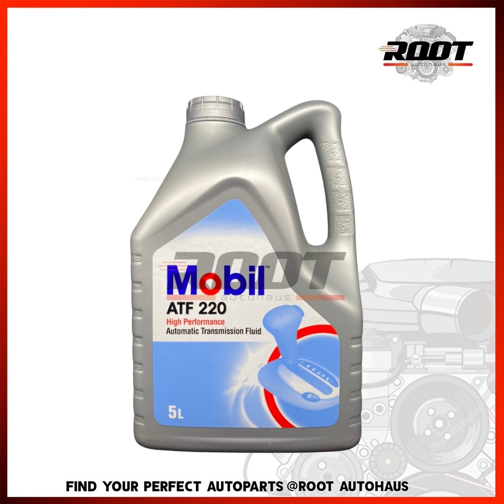 Mobil ATF 220 น้ำมันเกียร์ออโต้ 5L. สำหรับระบบเกียร์ ATF