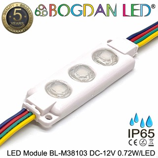 LED Module BL-M38103-RGB DC-12V 0.72W/Module 14.4W/Panel โมดูลกันน้ำIP65สำหรับตัวป้ายไลท์บ็อก,ป้ายโฆษณา ราคาต่อ 1 ชิ้น