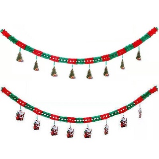 2023 Merry Christmas Banner Bunting Garland Hanging Flag XMAS Home Party Decor