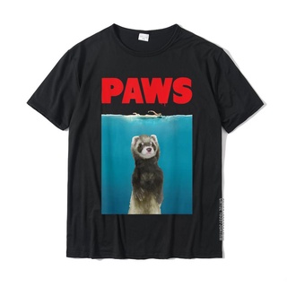 เสื้อยืด ผ้าฝ้าย พิมพ์ลาย Paws Ferret เหมาะกับของขวัญ สําหรับผู้ชาย