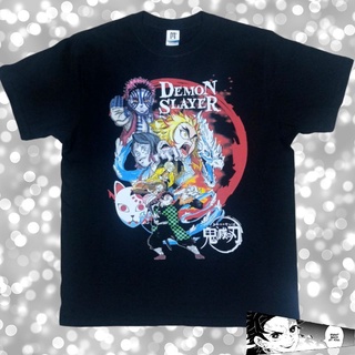 T-shirt  เสื้อยืด ขนาดใหญ่ พิมพ์ลายอนิเมะ Demon Slayer Kimetsu No Yaiba สําหรับผู้ชาย และผู้หญิงS-5XL