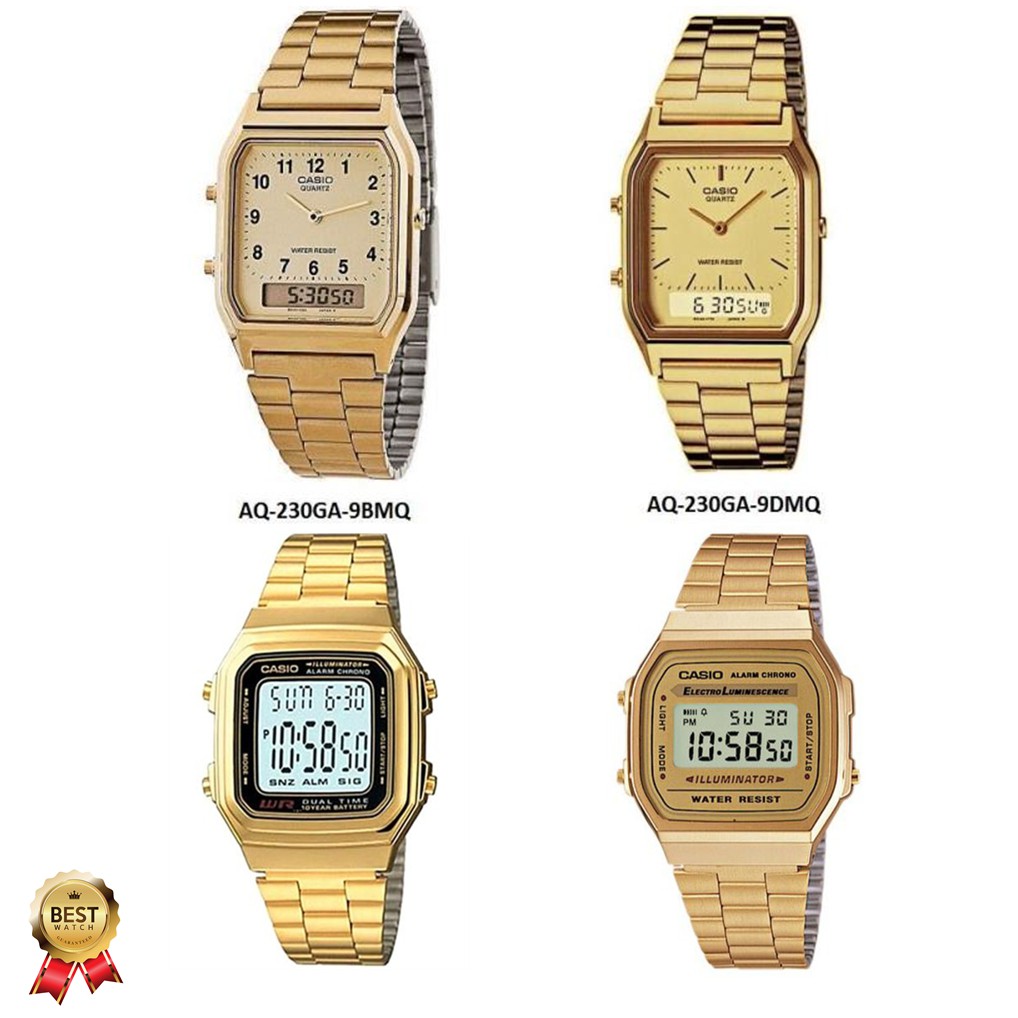Casio รวมรุ่นสุดฮิต A168WG-9W, A178WGA-1A, AQ-230GA-9D, AQ230GA-9B ของแท้ 100% รับประกัน 1 ปีเต็ม