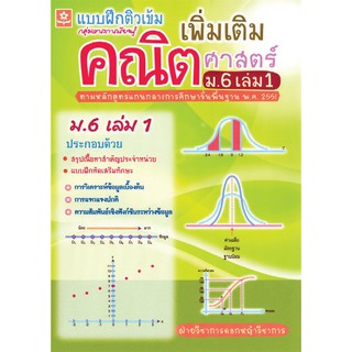 แบบฝึกหัดติวเข้มคณิตศาสตร์เพิ่มเติม ชั้นมัธยมศึกษาปีที่ 6 เล่ม 1 + เฉลย รหัส 8858710302820