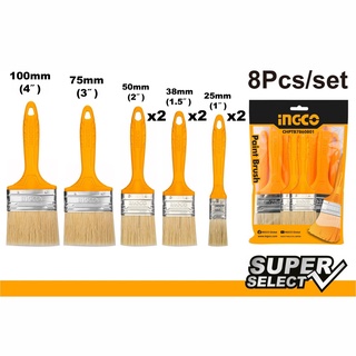 ชุดแปรงทาสี แปรงทาสี Ingco CHPTB7860801 8pcs Paint Brush Set SUPER SELECT IHT