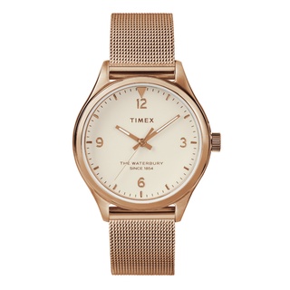 Timex TW2T36200 Waterbury นาฬิกาข้อมือผู้หญิง สายสแตนเลส หน้าปัด 34 มม.