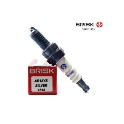BRISK Silver Racing AR12YS (=IU24/IU27/CPR8EAIX/CPR9EIX/CR8EIX/CR9EIX) Nmax Vixion PCX ฯลฯ