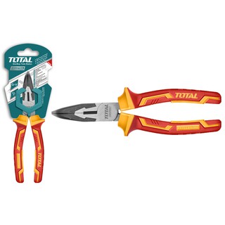 Total คีมปากแหลม ปลายงอ ด้ามหุ้มฉนวน 8 นิ้ว รุ่น THTIP2481 ( Insulated Bent Nose Plier )