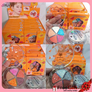 Kiss Beauty Glitter Eyeshadow No87135-03 อายแชโดว์กลิตเตอร์ 5 ช่อง