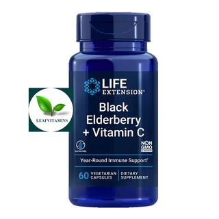 Life Extension Black Elderberry + Vitamin C / 60 Vegetarian Capsules