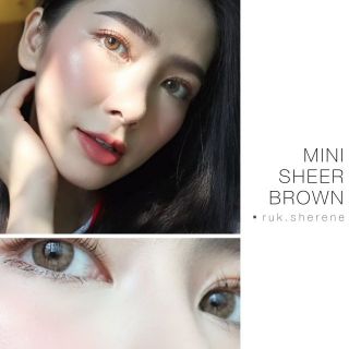 ค่าสายตา0.00-10.00🌈คอนแทคเลนส์รุ่น Mini sheer brown by kittykawaii✨